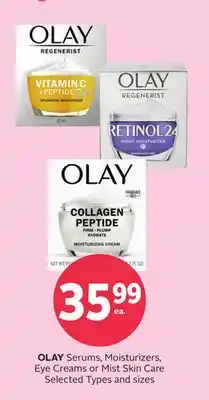 Rexall OLAY Serums, Moisturizers, Eye Creams or Mist Skin Care offer