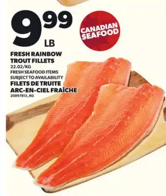 Independent City Market FRESH RAINBOW TROUT FILLETS offer