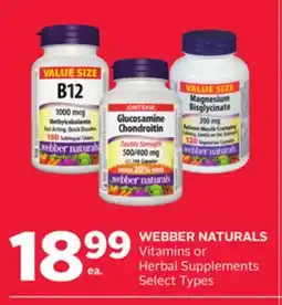 Rexall WEBBER NATURALS Vitamins or Herbal Supplements offer