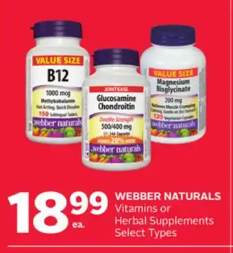 Rexall WEBBER NATURALS Vitamins or Herbal Supplements offer