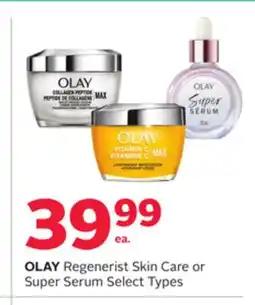 Rexall OLAY Regenerist Skin Care or Super Serum offer