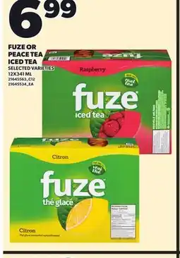 Independent City Market FUZE OR PEACE TEA ICED TEA, 12X341 ML offer