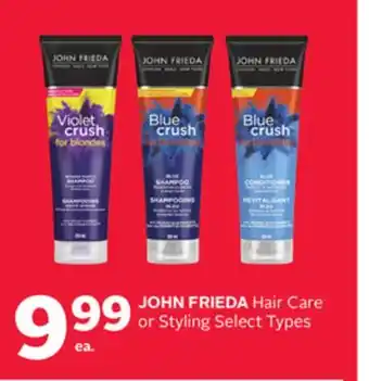 Rexall JOHN FRIEDA Hair Care or Styling offer