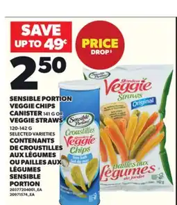 Independent City Market SENSIBLE PORTION VEGGIE CHIPS CANISTER, 141G OR VEGGIE STRAWS,120-142G offer