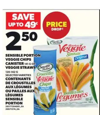 Independent City Market SENSIBLE PORTION VEGGIE CHIPS CANISTER, 141G OR VEGGIE STRAWS,120-142G offer