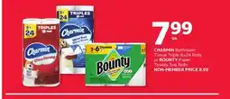 Rexall CHARMIN Bathroom Tissue Triple 8 = 24 Rolls or BOUNTY Paper Towels 3 = 6 Rolls offer