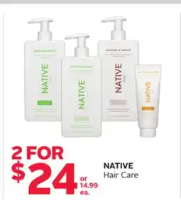 Rexall NATIVE Hair Care offer