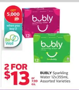 Rexall BUBLY Sparkling Water offer