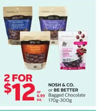 Rexall NOSH & CO. or BE BETTER Bagged Chocolate offer