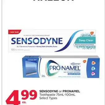 Rexall SENSODYNE or PRONAMEL Toothpaste 75mL-100mL offer