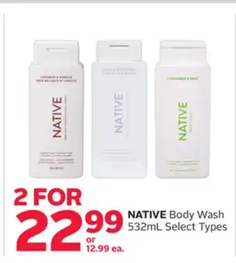 Rexall NATIVE Body Wash offer