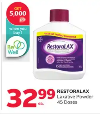 Rexall RESTORALAX Laxative Powder offer