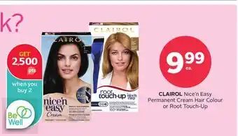 Rexall CLAIROL Nice'n Easy Permanent Cream Hair Colour or Root Touch-Up offer