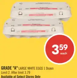 Shoppers Drug Mart GRADE A LARGE WHITE EGGS offer