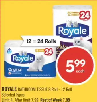 Shoppers Drug Mart ROYALE BATHROOM TISSUE offer