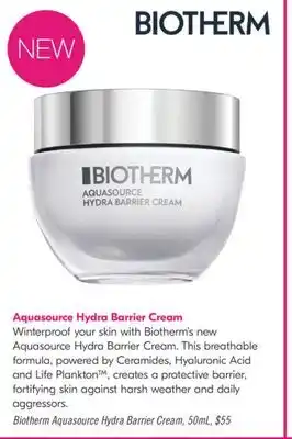 Shoppers Drug Mart Biotherm Aquasource Hydra Barrier Cream offer