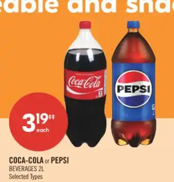 Shoppers Drug Mart COCA-COLA or PEPSI BEVERAGES 2L offer