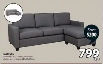 JYSK NAMSEN Sectional sofa, 3-seater offer