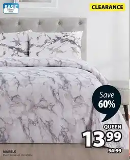 JYSK MARBLE Duvet cover set microfibre offer