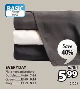 JYSK EVERYDAY Flat sheet microfibre Twin offer