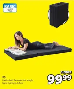 JYSK F3 Fold-a-bed, f rm comfort, single, foam mattress offer