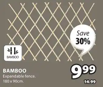 JYSK BAMBOO Expandable fence offer