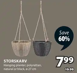 JYSK STORSKARV Hanging planter offer