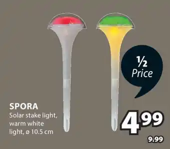 JYSK SPORA Solar stake light offer