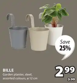 JYSK BILLE Garden planter, steel, assorted colours offer