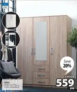 JYSK ARLO Wardrobe, 3-doors offer