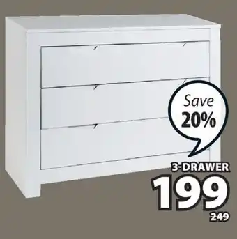 JYSK HULL 3-drawer Chest offer