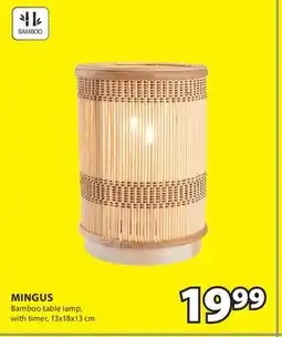 JYSK MINGUS Bamboo table lamp offer