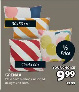 JYSK GRENAA Patio deco cushions offer