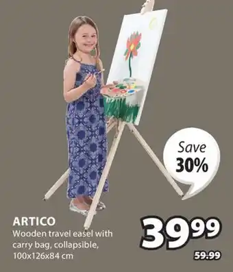 JYSK ARTICO Wooden travel easel with carry bag offer