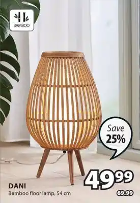 JYSK DANI Bamboo floor lamp offer