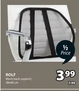 JYSK ROLF Mesh back support offer