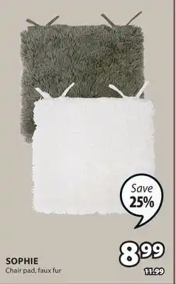 JYSK SOPHIE Chair pad, faux fur offer