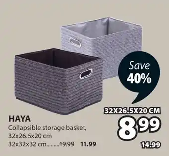 JYSK HAYA Collapsible storage basket offer