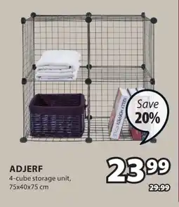 JYSK ADJERF 4-cube storage unit offer