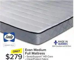 Leon's Sealy Essentials Evan Medium Full Mattress offer