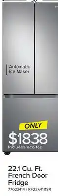 Leon's Samsung Stainless Steel French Door Refrigerator (22.1 cu.ft.) - RF22A4111SR/AA offer