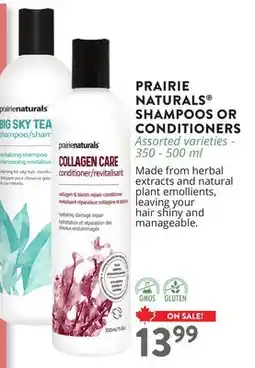 Ki Nature & Santé PRAIRIE NATURALS SHAMPOOS OR CONDITIONERS offer