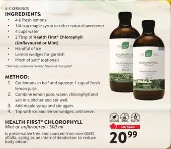 Ki Nature & Santé HEALTH FIRST CHLOROPHYLL offer