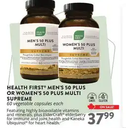 Ki Nature & Santé HEALTH FIRST MEN'S 50 PLUS OR WOMEN'S 50 PLUS MULTI SUPREME offer