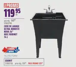 Gagnon - La Grande Quincaillerie CUVE DE LAVAGE ULTRA-ROBUSTE NOVA 24 AVEC ROBINET 74 L offer