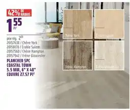 Gagnon - La Grande Quincaillerie PLANCHER SPC COASTAL TOWN 5.5 MM, 6 X 48 COUVRE 27.57 PI² offer