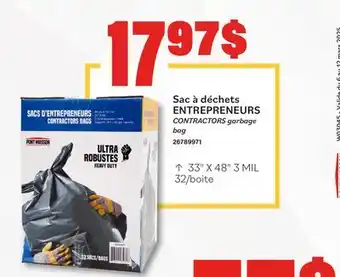 Matériaux Pont Masson Contractor Garbage Bags - 33x48 - 3mil - 32 per box offer