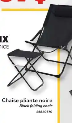 Matériaux Pont Masson Black folding chair offer