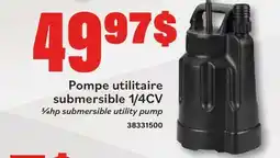 Matériaux Pont Masson Submersible Utility Pump 1/4hp offer