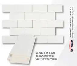 Matériaux Pont Masson 3 X 6 white gloss ceramic wall tiles offer